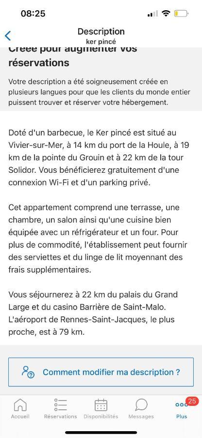 Ferienwohnung Ker Pince Le Vivier-sur-Mer Exterior foto